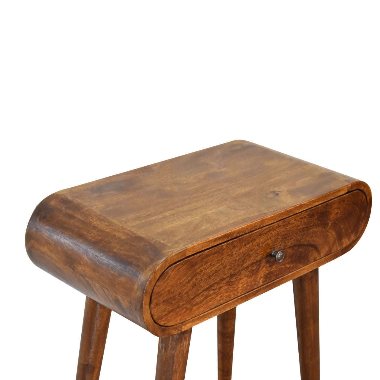 Ashpinoke:Mini Rounded Mini Chestnut Console Table-Console and Hall Tables-Artisan