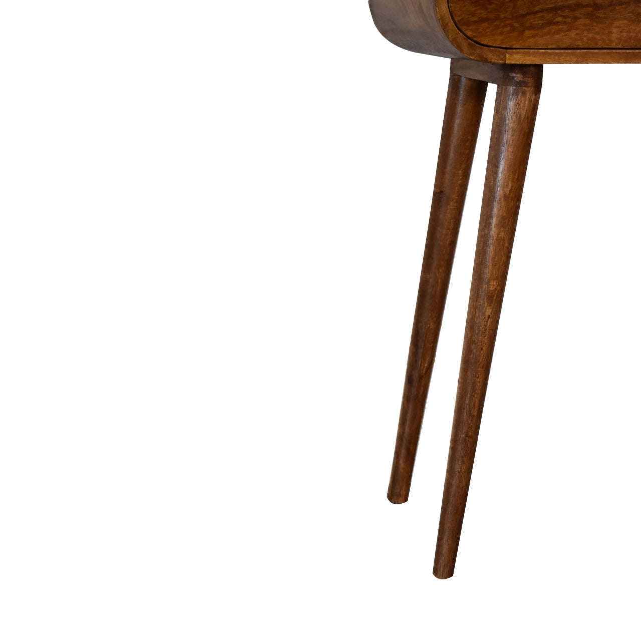 Ashpinoke:Mini Rounded Mini Chestnut Console Table-Console and Hall Tables-Artisan