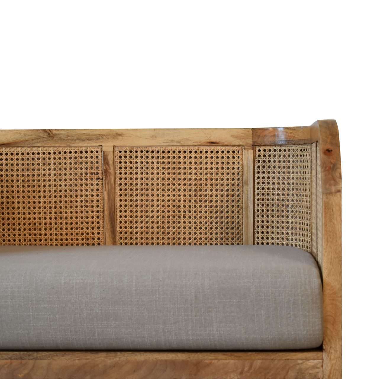 Ashpinoke:Mud Linen Rattan Sofa-Sofas-Artisan