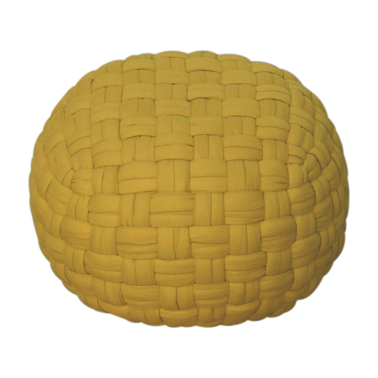 Ashpinoke:Mustard Tube Pouffe-Footstools-Artisan