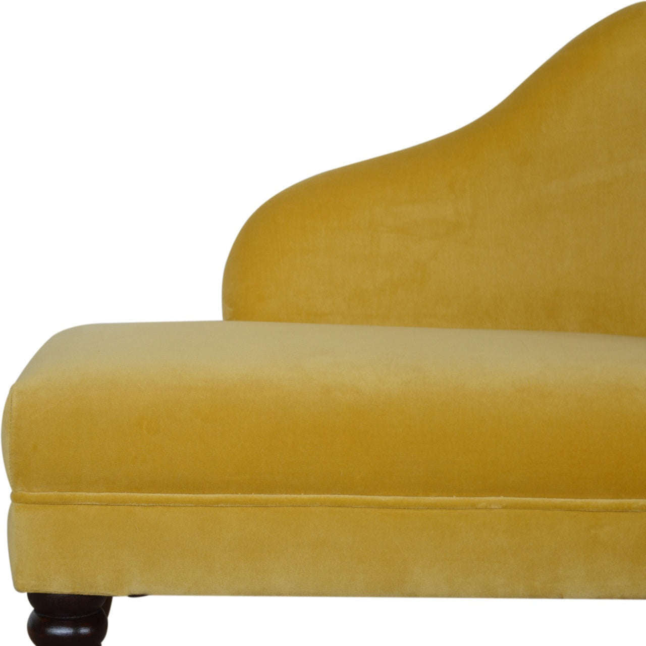 Ashpinoke:Mustard Velvet Chaise-Sofas-Artisan