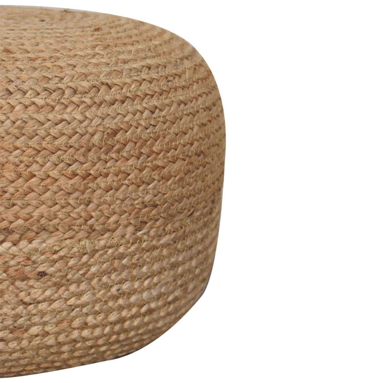 Ashpinoke:Natural Jute Pouffe-Footstools-Artisan