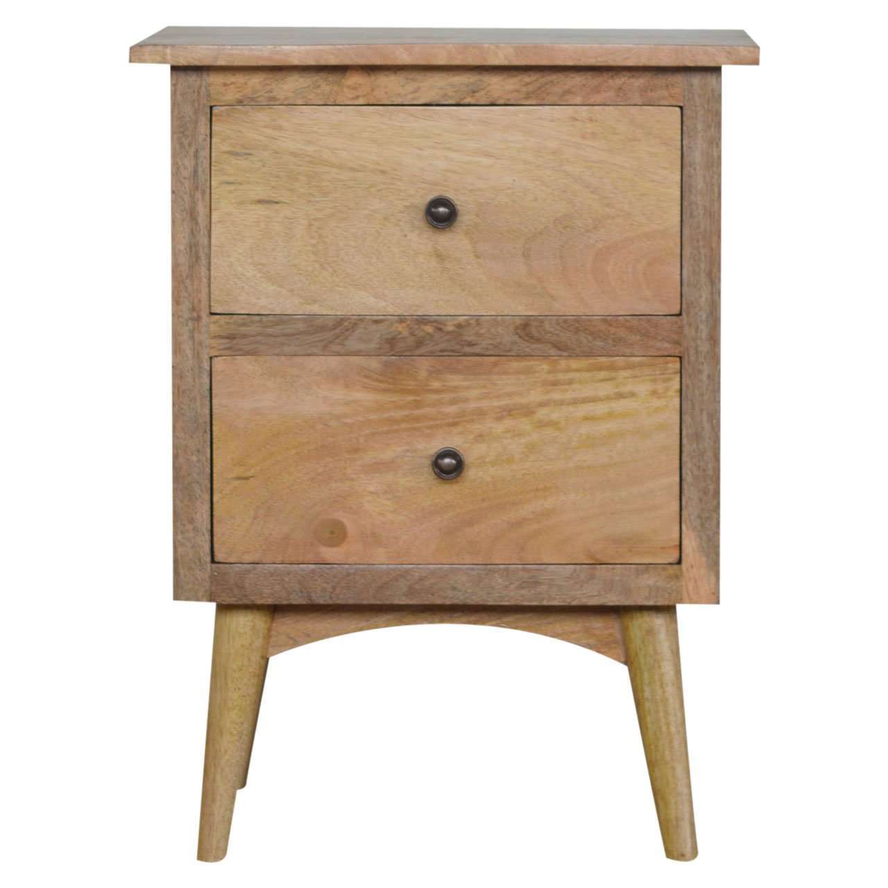 Ashpinoke:Nordic Style Bedside with 2 Drawers-Bedsides-Artisan