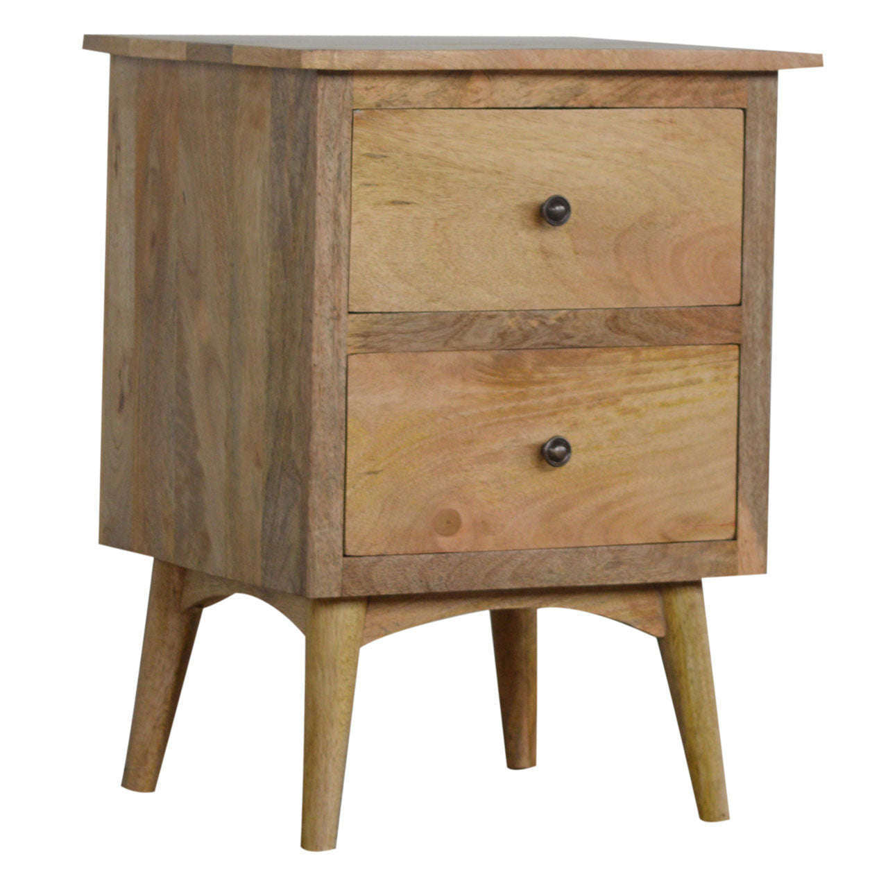 Ashpinoke:Nordic Style Bedside with 2 Drawers-Bedsides-Artisan