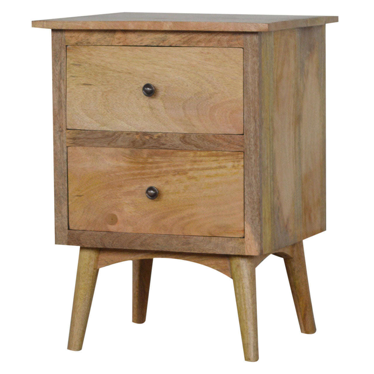 Ashpinoke:Nordic Style Bedside with 2 Drawers-Bedsides-Artisan