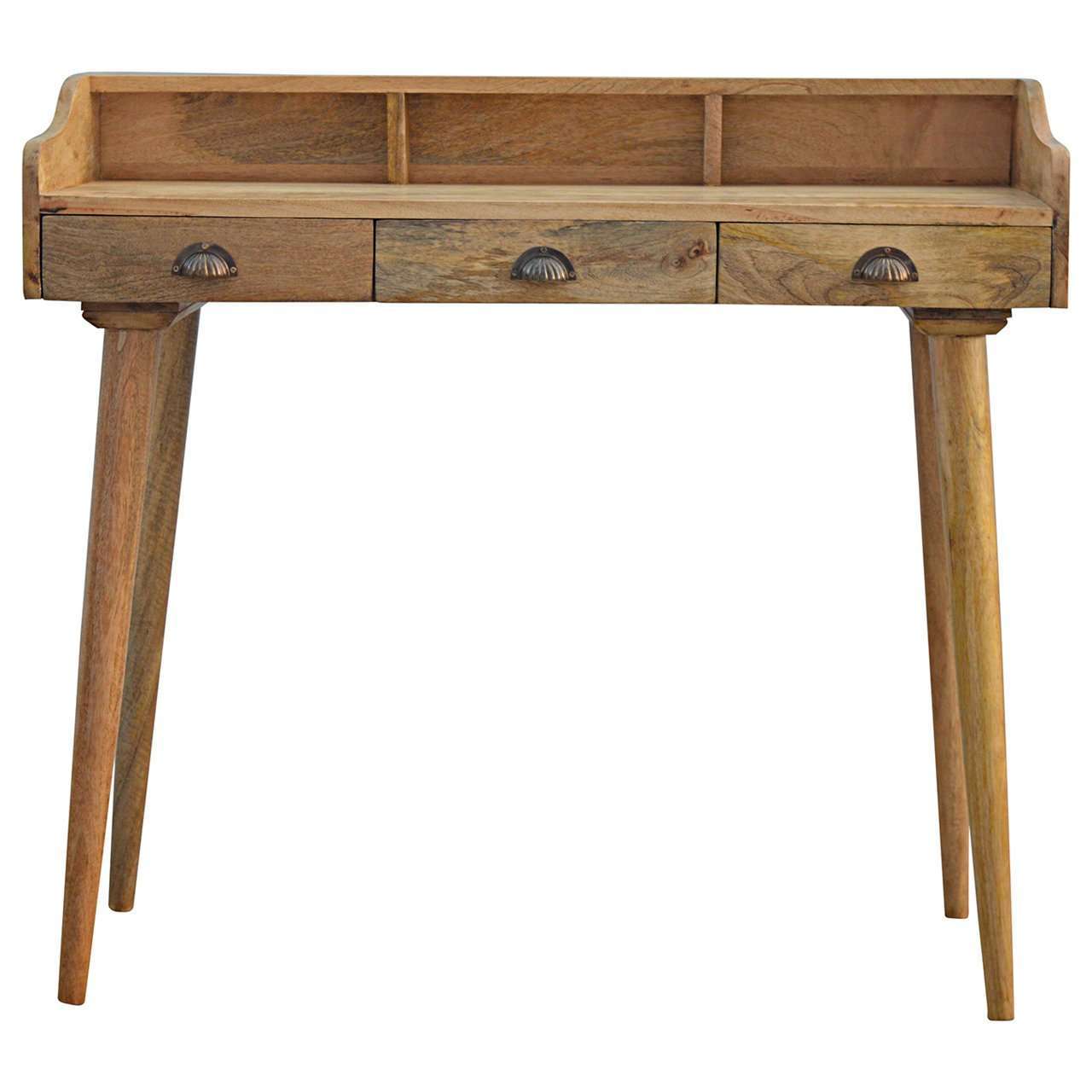 Ashpinoke:Nordic Style Gallery Back Writing Desk-Desks-Artisan