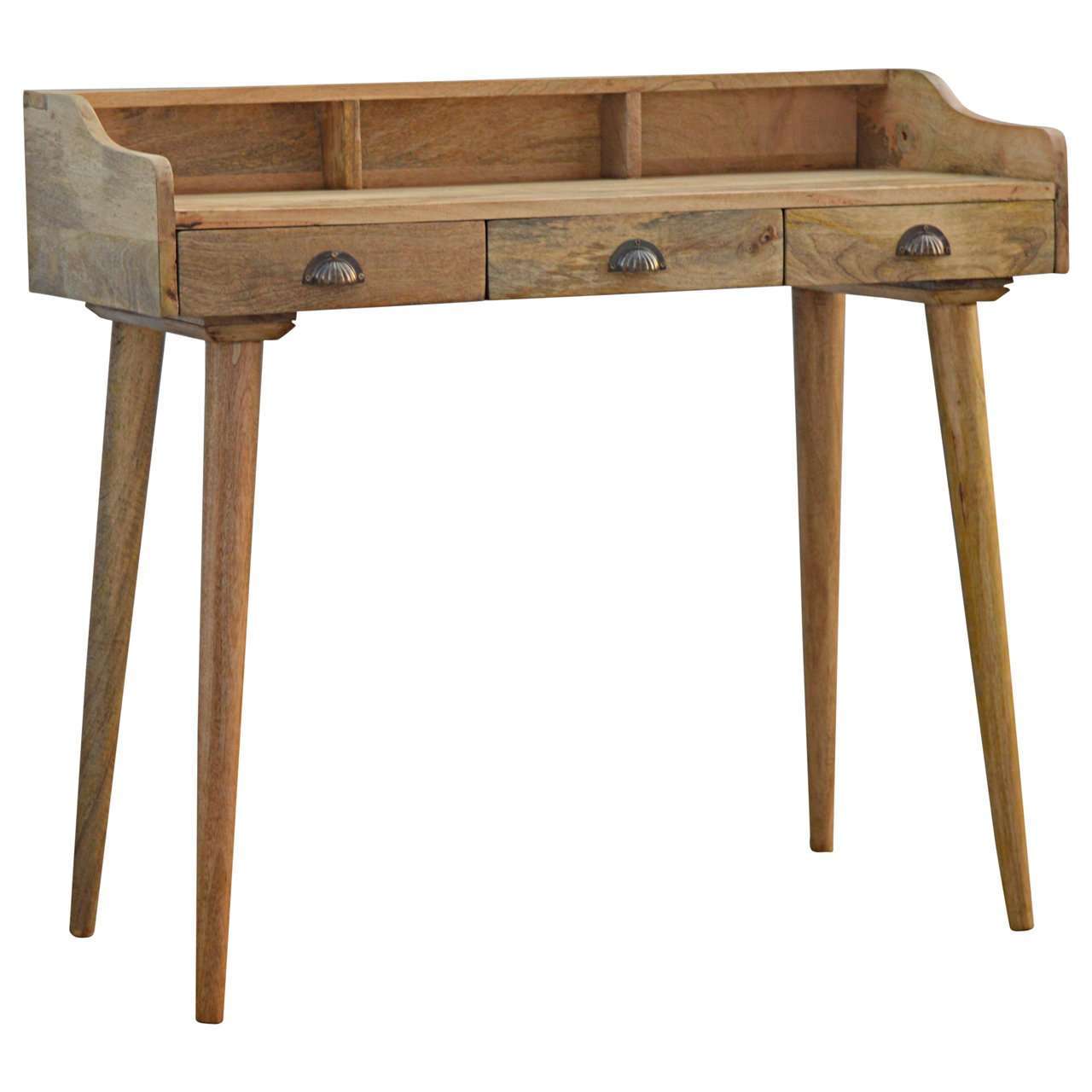 Ashpinoke:Nordic Style Gallery Back Writing Desk-Desks-Artisan