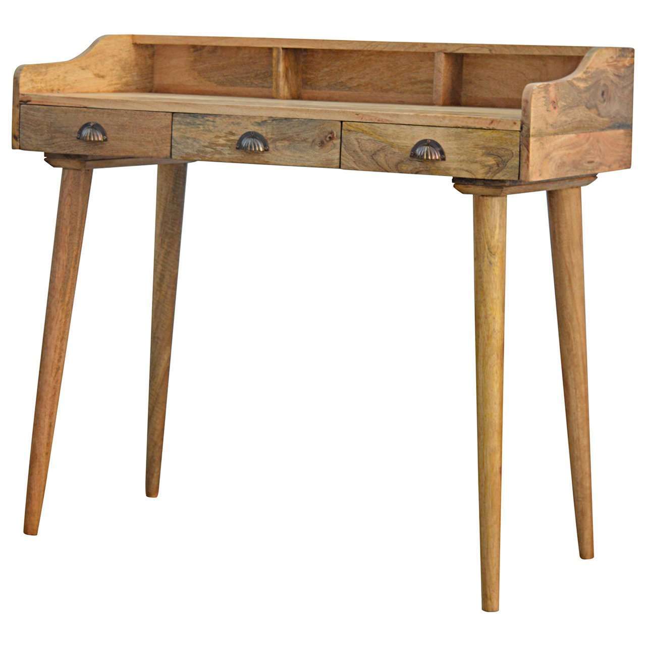 Ashpinoke:Nordic Style Gallery Back Writing Desk-Desks-Artisan