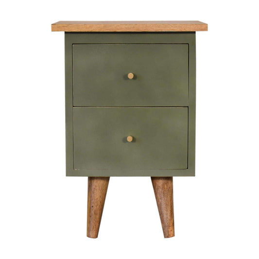 Ashpinoke:Olive Hand Painted Bedside-Bedsides-Artisan