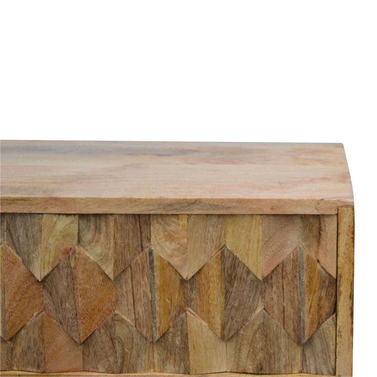 Ashpinoke:Pineapple Carved Media Unit with Sliding Door-Media Units-Artisan