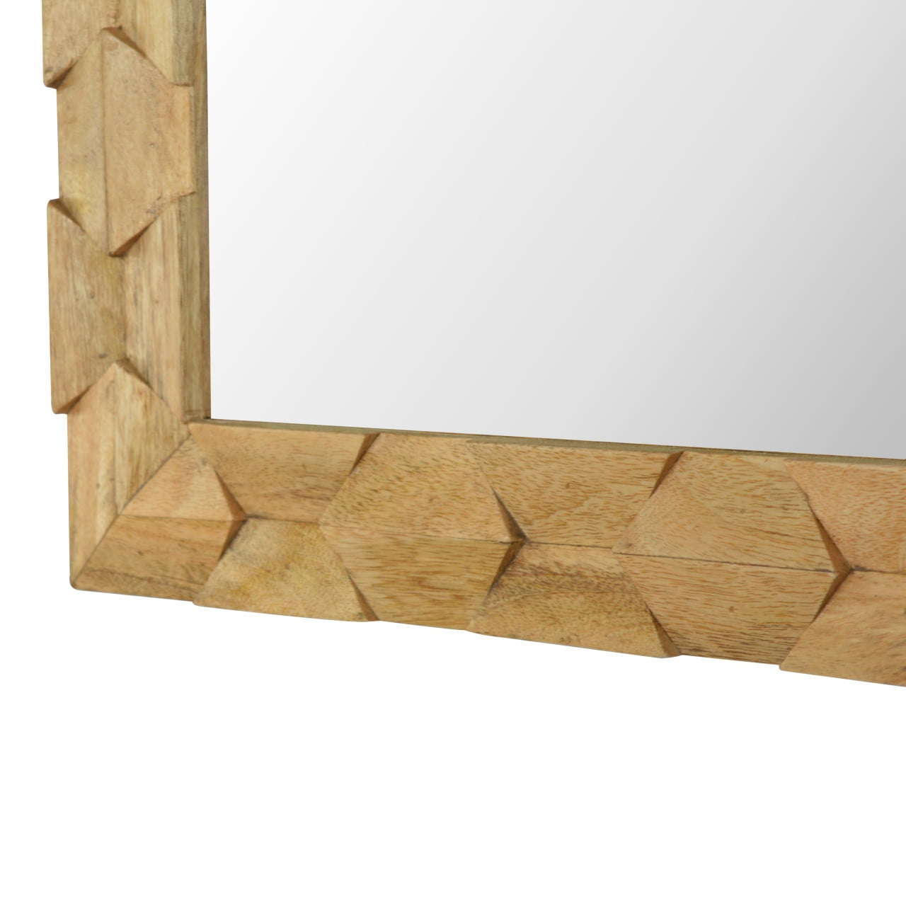 Ashpinoke:Pineapple Carved Square Mirror-Mirrors-Artisan