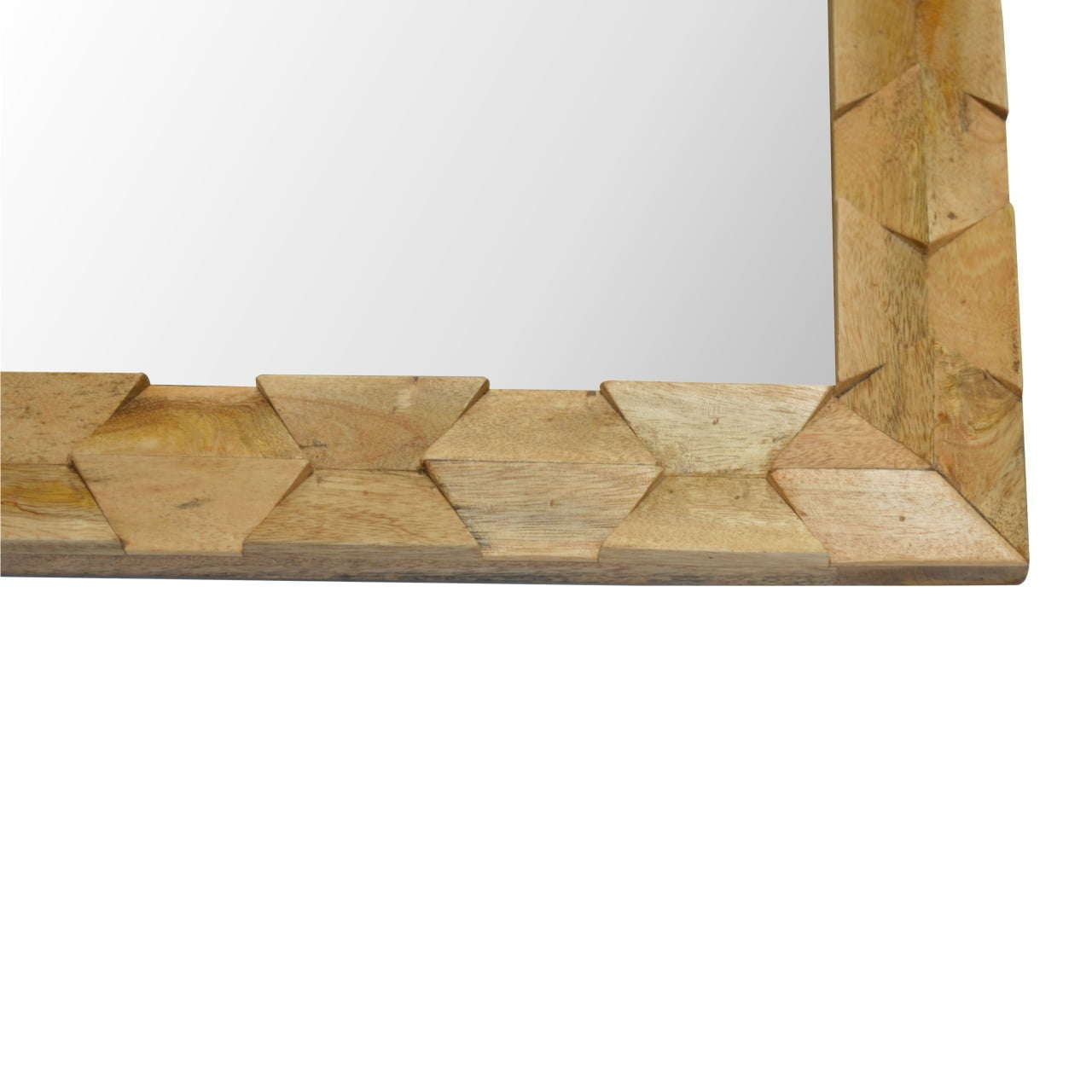 Ashpinoke:Pineapple Carved Square Mirror-Mirrors-Artisan