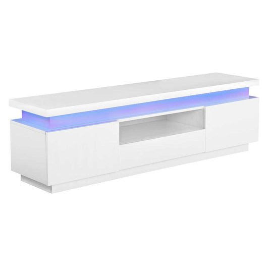 Ashpinoke:Polaris LED High Gloss TV Cabinet White-TV Units-Heartlands Furniture