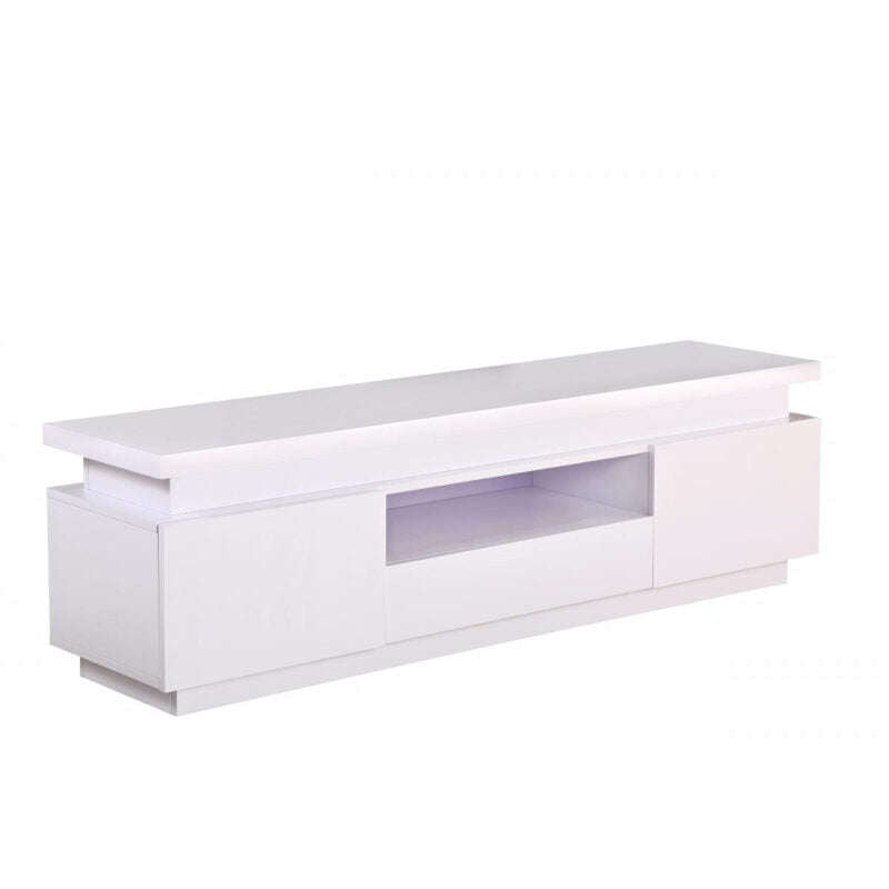 Ashpinoke:Polaris LED High Gloss TV Cabinet White-TV Units-Heartlands Furniture