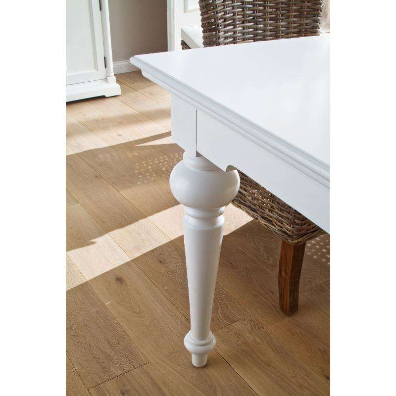 Ashpinoke:Provence Collection 71" Dining Table in Classic White-Dining Tables-NovaSolo