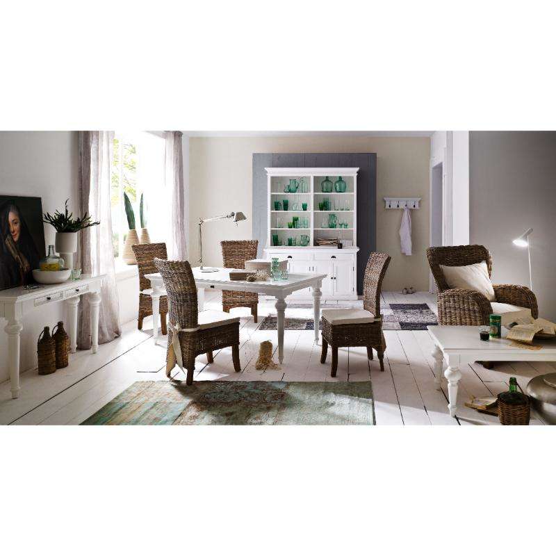 Ashpinoke:Provence Collection 71" Dining Table in Classic White-Dining Tables-NovaSolo