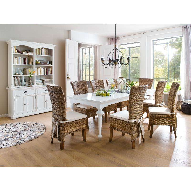 Ashpinoke:Provence Collection 94" Dining Table in Classic White-Dining Tables-NovaSolo