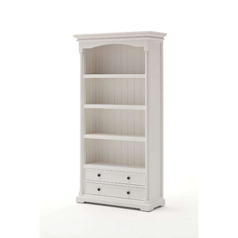 Ashpinoke:Provence Collection Bookcase in Classic White-Bookcases-NovaSolo