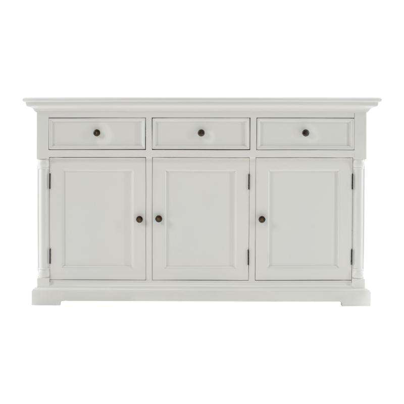 Ashpinoke:Provence Collection Classic Sideboard with 3 doors in Classic White-Sideboards-NovaSolo