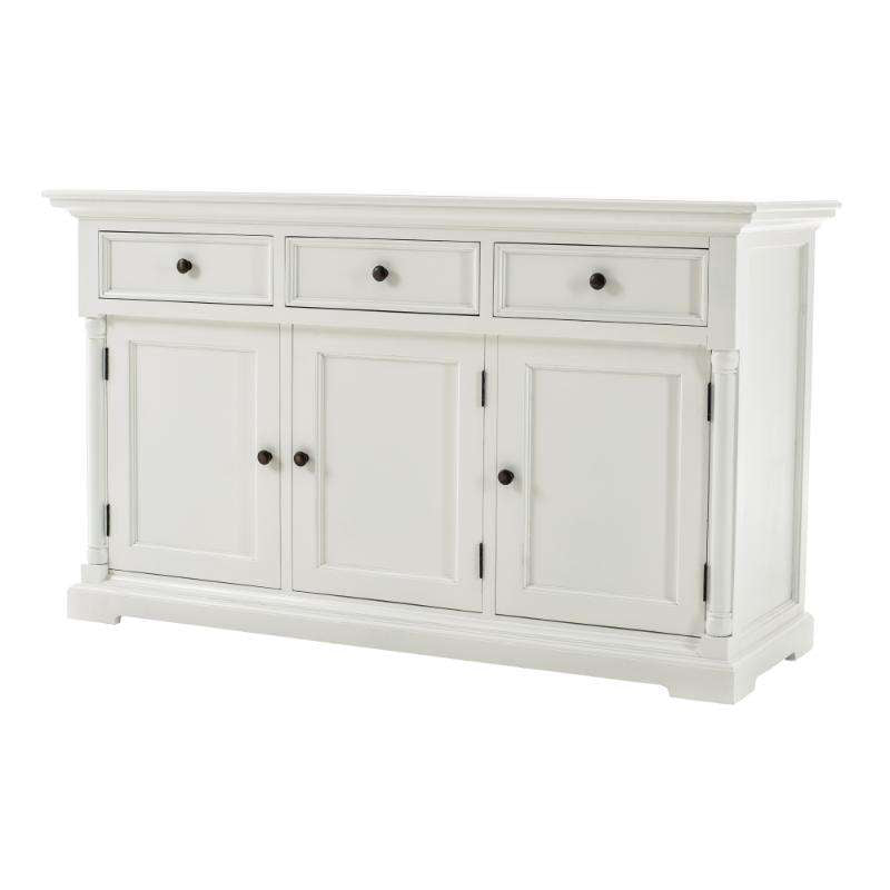 Ashpinoke:Provence Collection Classic Sideboard with 3 doors in Classic White-Sideboards-NovaSolo