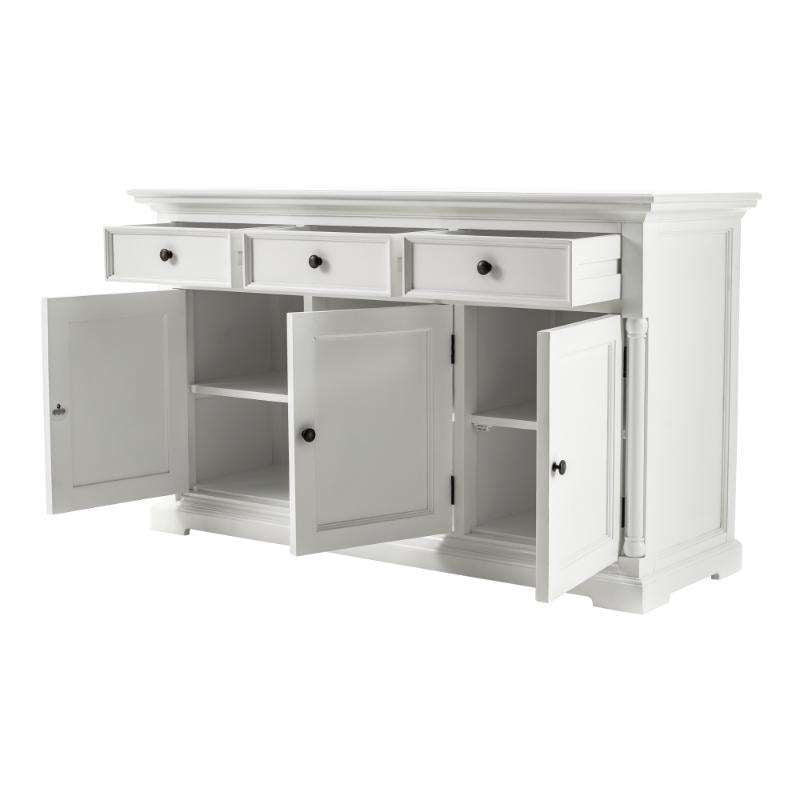 Ashpinoke:Provence Collection Classic Sideboard with 3 doors in Classic White-Sideboards-NovaSolo