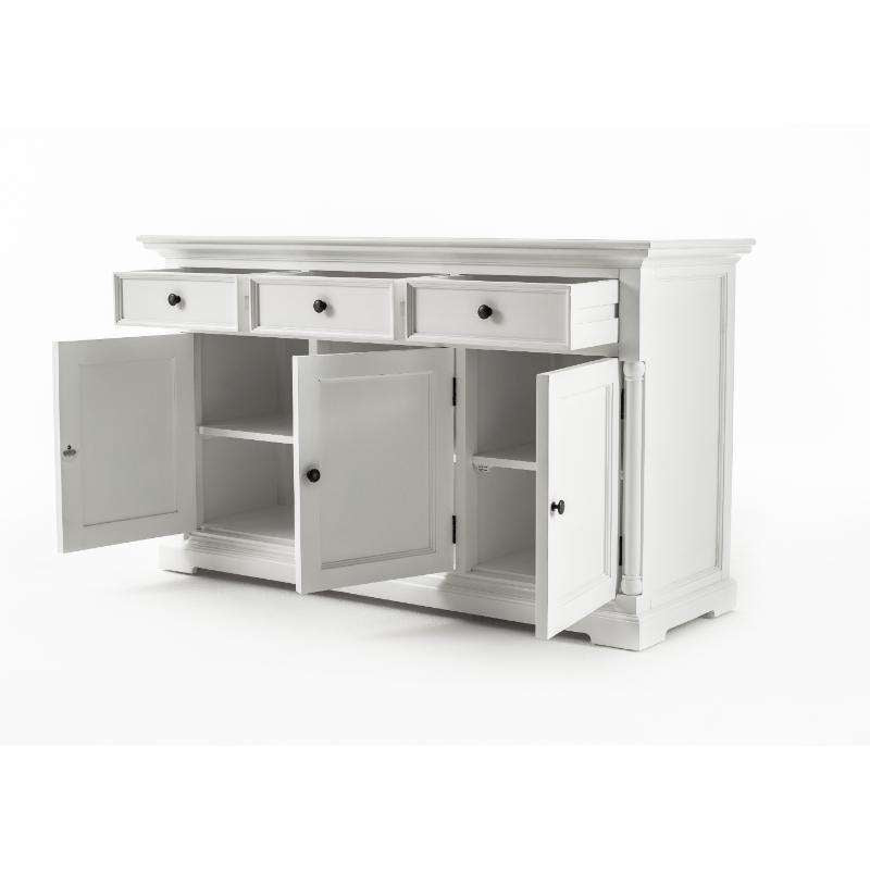 Ashpinoke:Provence Collection Classic Sideboard with 3 doors in Classic White-Sideboards-NovaSolo