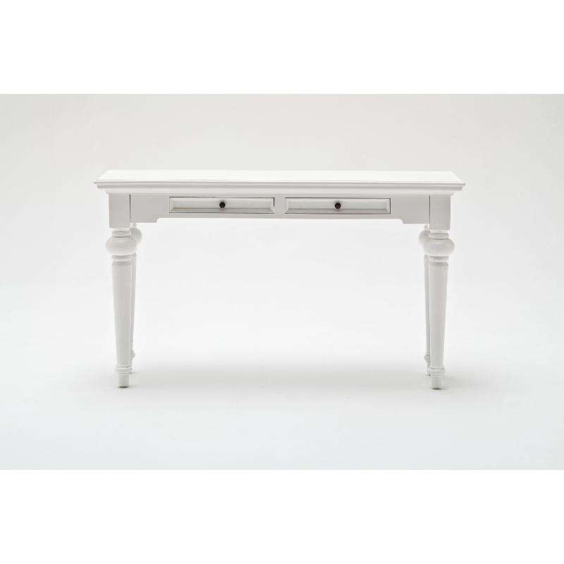 Ashpinoke:Provence Collection Console Table in Classic White-Console and Hall Tables-NovaSolo