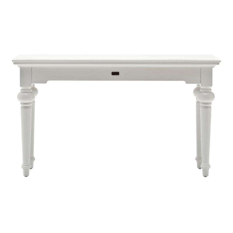 Ashpinoke:Provence Collection Console Table in Classic White-Console and Hall Tables-NovaSolo