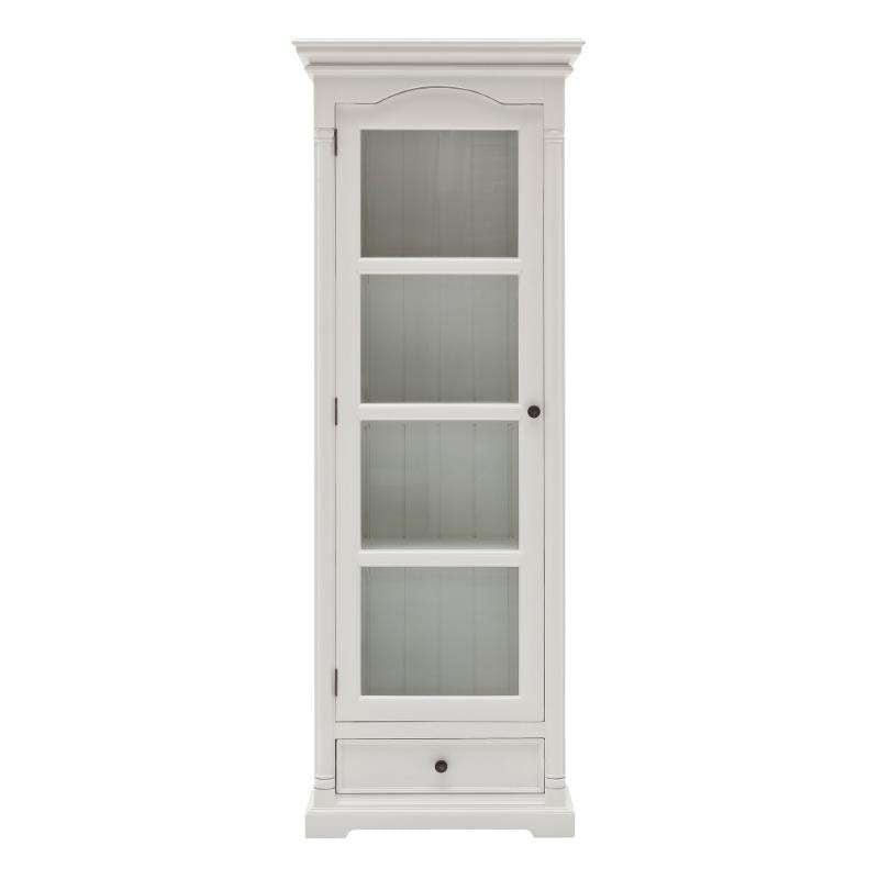 Ashpinoke:Provence Collection Glass Cabinet in Classic White-Cabinets-NovaSolo