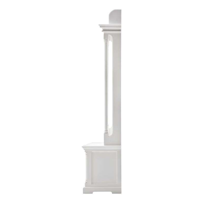 Ashpinoke:Provence Collection Hall Tree in Classic White-Coat and Hat Racks-NovaSolo