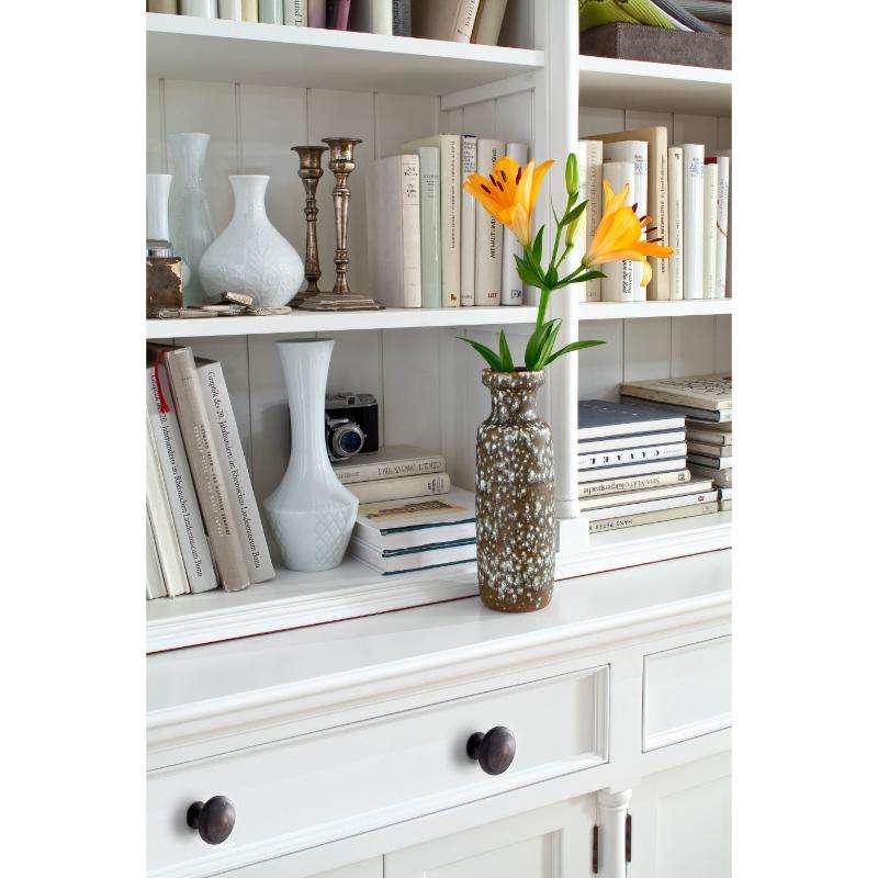 Ashpinoke:Provence Collection Hutch Cabinet in Classic White-Cabinets-NovaSolo