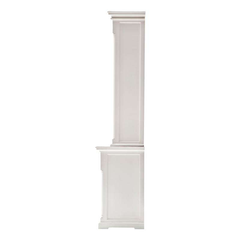 Ashpinoke:Provence Collection Hutch Cabinet in Classic White-Cabinets-NovaSolo