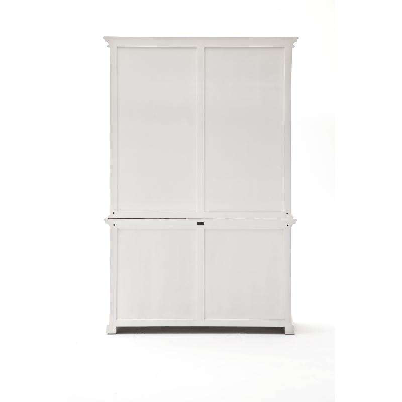 Ashpinoke:Provence Collection Hutch Cabinet in Classic White-Cabinets-NovaSolo