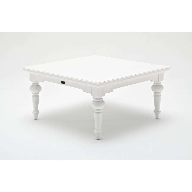 Ashpinoke:Provence Collection Square Coffee Table in Classic White-Coffee Tables-NovaSolo
