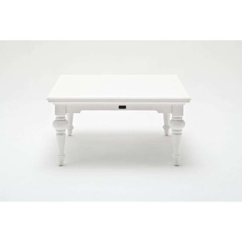 Ashpinoke:Provence Collection Square Coffee Table in Classic White-Coffee Tables-NovaSolo