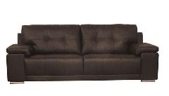 Ranee Bonded Leather & Polyurethane 3 Seater Brown