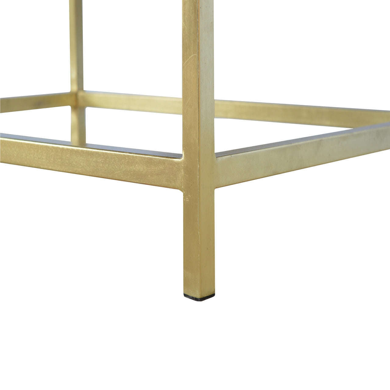 Ashpinoke:Rectangular Coffee Table with Gold Base-Coffee Tables-Artisan