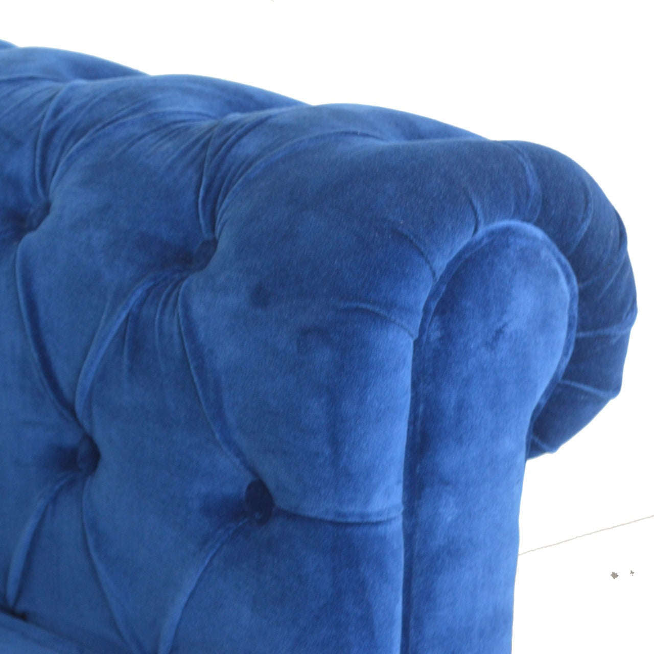 Ashpinoke:Royal Blue Velvet Chesterfield Sofa-Sofas-Artisan