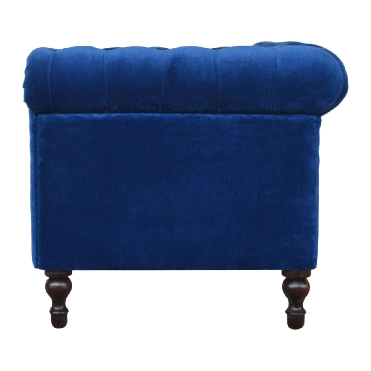 Ashpinoke:Royal Blue Velvet Chesterfield Sofa-Sofas-Artisan