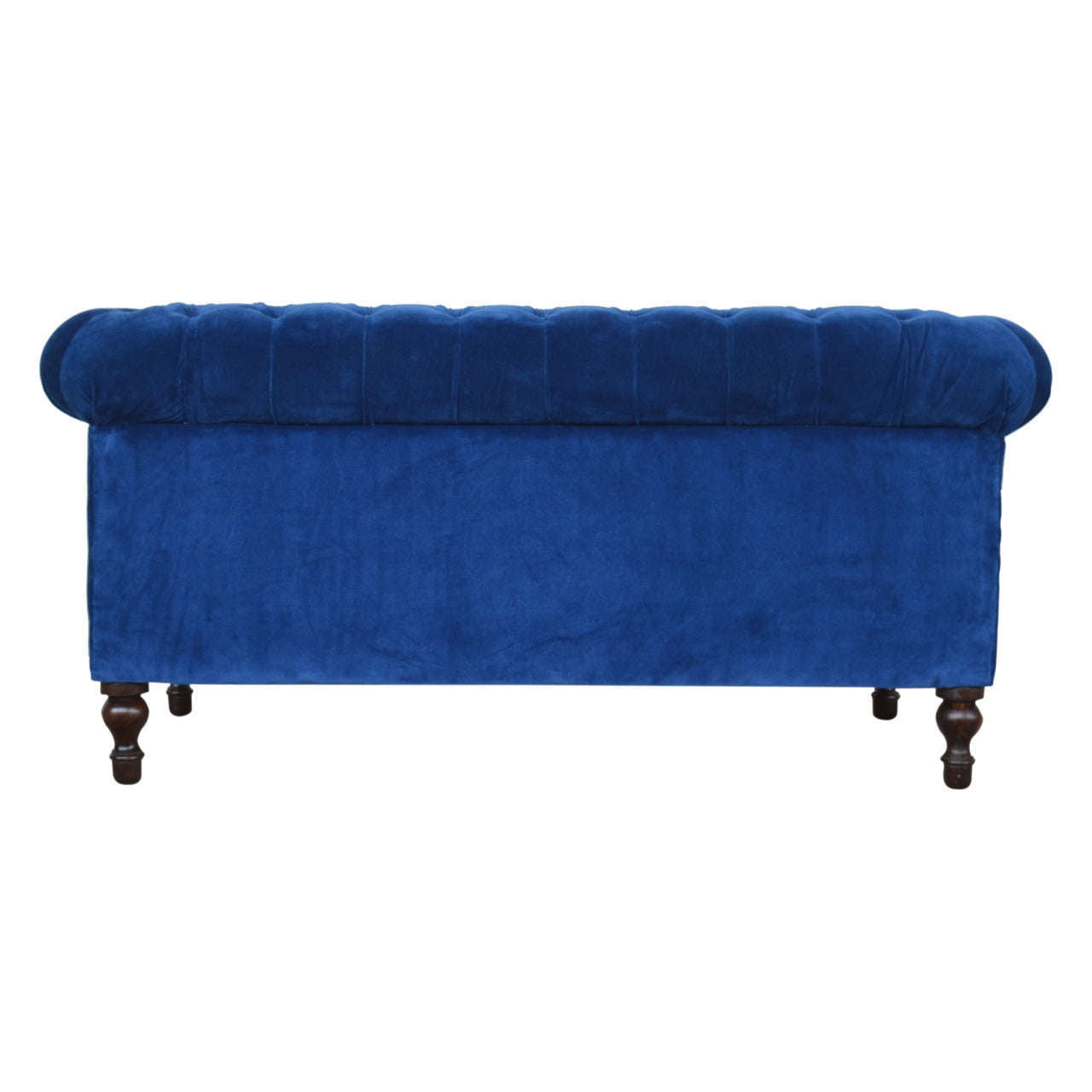 Ashpinoke:Royal Blue Velvet Chesterfield Sofa-Sofas-Artisan