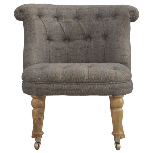 Ashpinoke:Small Multi Tweed Accent Chair-Chairs-Artisan