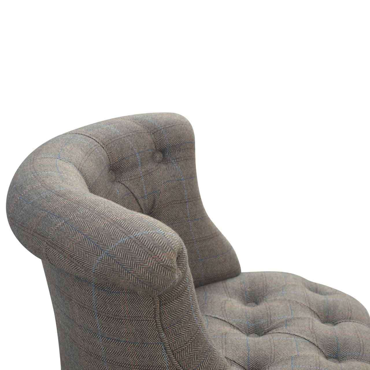 Ashpinoke:Small Multi Tweed Accent Chair-Chairs-Artisan