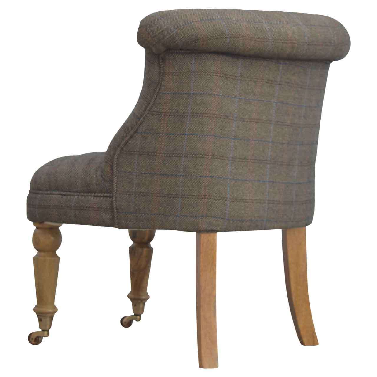 Ashpinoke:Small Multi Tweed Accent Chair-Chairs-Artisan