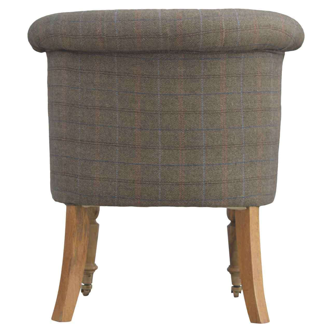 Ashpinoke:Small Multi Tweed Accent Chair-Chairs-Artisan