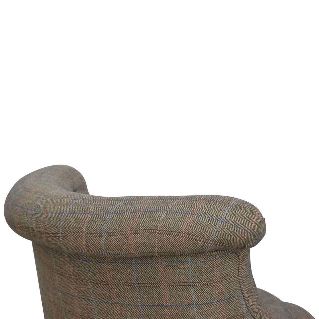 Ashpinoke:Small Multi Tweed Accent Chair-Chairs-Artisan