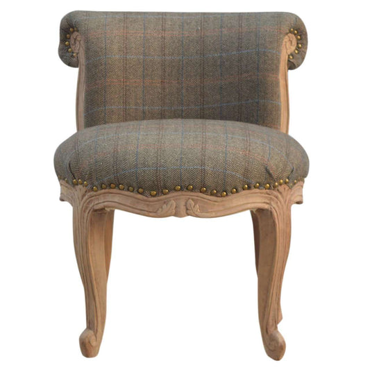 Ashpinoke:Small Multi Tweed French Chair-Chairs-Artisan