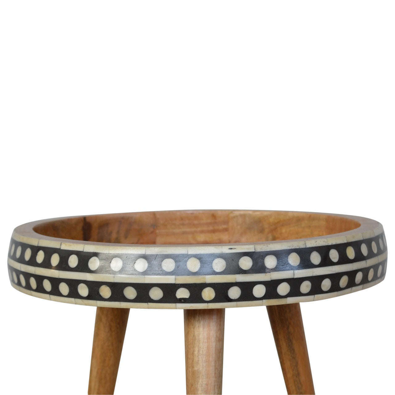 Ashpinoke:Small Patterned Nordic Style End Table-End Tables-Artisan