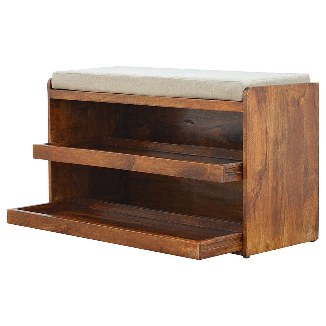 Ashpinoke:Solid Wood Shoe Storage Unit-Storage-Artisan