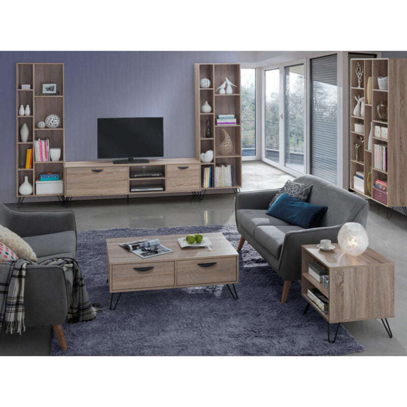 Ashpinoke:Sonoma TV Unit 2 Drawer-TV Units-Heartlands Furniture