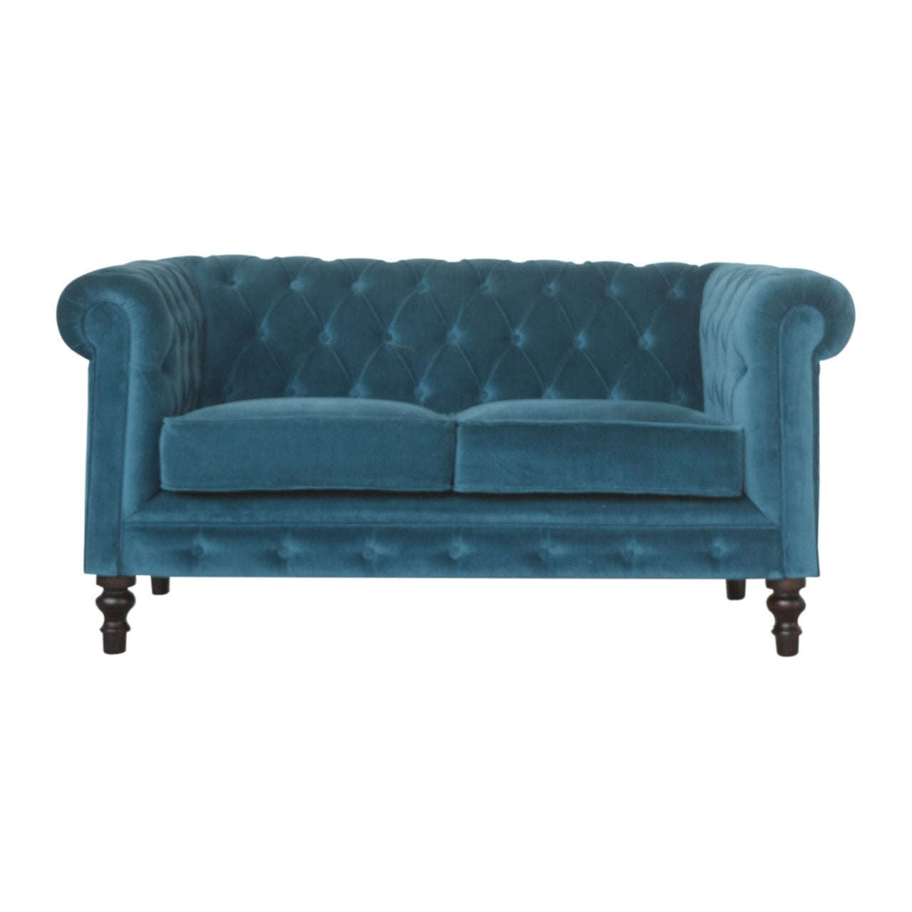 Ashpinoke:Teal Chesterfield Sofa-Sofas-Artisan